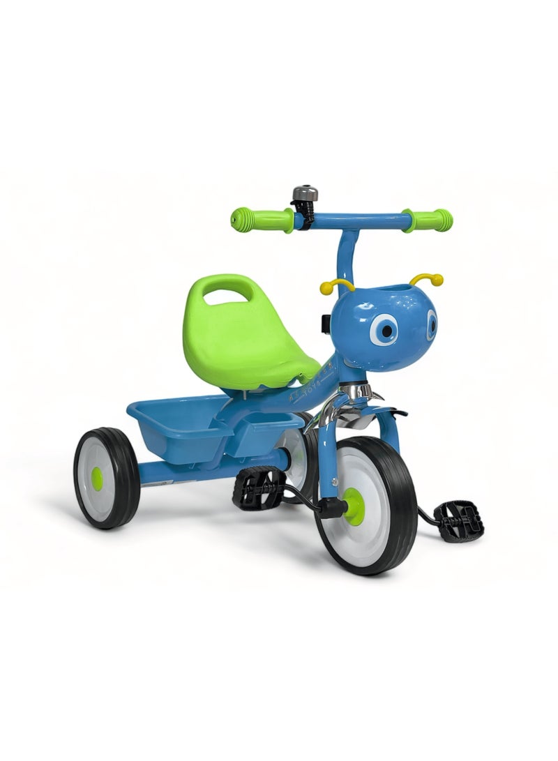 AL BADER Kids Balance Bike, 3 Wheel Bike With Rear Basket, Toddler Balance Bike For 1.5-4 Years, Kids Balance Trike With Bell, Blue - Image 1